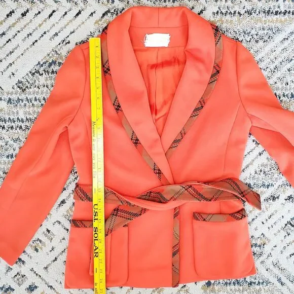 Phyllis De Trano Vintage Orange Blazer Jacket 1960's 70's Retro Womens Clothing - Picture 9 of 13